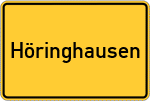 Place name sign Höringhausen, Kreis Meschede