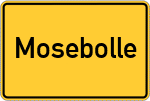 Place name sign Mosebolle