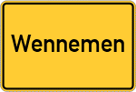Place name sign Wennemen