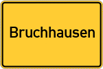 Place name sign Bruchhausen, Steine