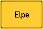 Place name sign Elpe