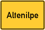 Place name sign Altenilpe