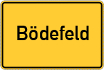 Place name sign Bödefeld