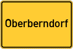 Place name sign Oberberndorf