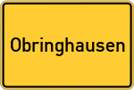 Place name sign Obringhausen
