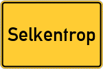 Place name sign Selkentrop