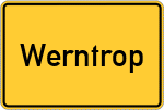 Place name sign Werntrop