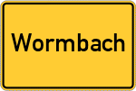 Place name sign Wormbach