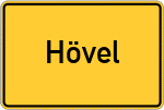 Place name sign Hövel, Sauerland