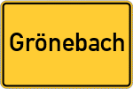 Place name sign Grönebach