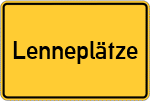 Place name sign Lenneplätze