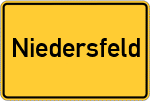 Place name sign Niedersfeld