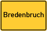 Place name sign Bredenbruch, Sauerland