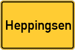 Place name sign Heppingsen, Gemeinde Frönsberg