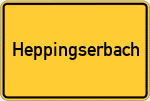 Place name sign Heppingserbach
