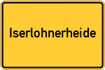 Place name sign Iserlohnerheide