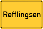 Place name sign Refflingsen