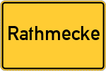 Place name sign Rathmecke