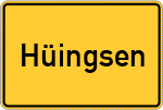 Place name sign Hüingsen, Sauerland