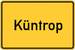 Place name sign Küntrop