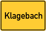 Place name sign Klagebach