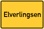 Place name sign Elverlingsen