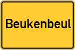 Place name sign Beukenbeul, Sauerland