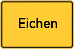 Place name sign Eichen