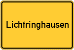 Place name sign Lichtringhausen
