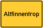 Place name sign Altfinnentrop