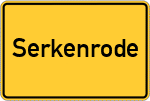 Place name sign Serkenrode
