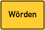 Place name sign Wörden