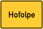 Place name sign Hofolpe