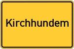 Place name sign Kirchhundem
