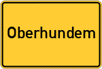 Place name sign Oberhundem