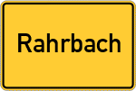 Place name sign Rahrbach