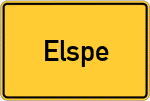 Place name sign Elspe, Sauerland
