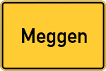 Place name sign Meggen, Lenne