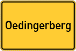 Place name sign Oedingerberg