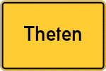 Place name sign Theten