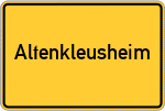 Place name sign Altenkleusheim