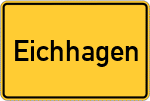 Place name sign Eichhagen, Biggesee