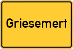 Place name sign Griesemert