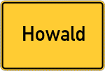 Place name sign Howald