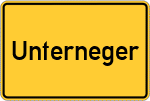 Place name sign Unterneger