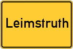 Place name sign Leimstruth