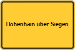Place name sign Hohenhain über Siegen, Westfalen