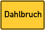 Place name sign Dahlbruch