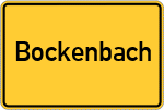 Place name sign Bockenbach, Kreis Siegen