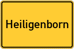 Place name sign Heiligenborn, Kreis Wittgenstein